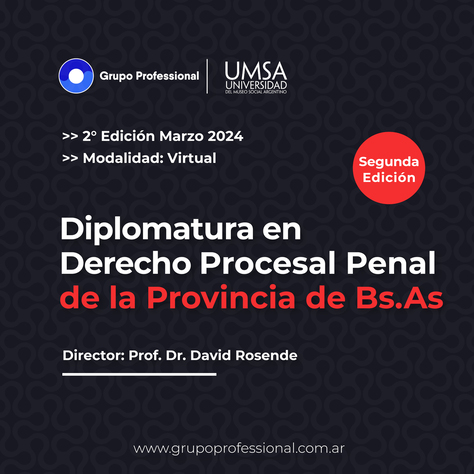 Diplomatura en Derecho Procesal Penal de la Provincia de Bs.As.
